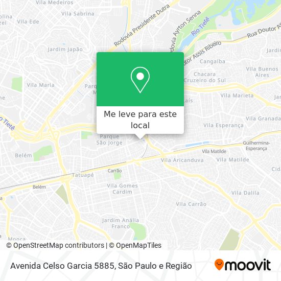 Avenida Celso Garcia 5885 mapa