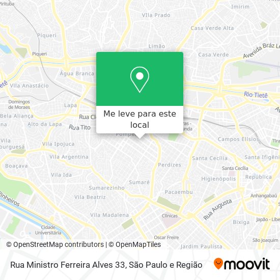 Rua Ministro Ferreira Alves 33 mapa
