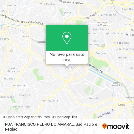 RUA FRANCISCO PEDRO DO AMARAL mapa
