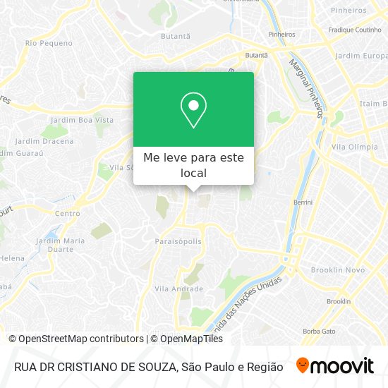 RUA DR CRISTIANO DE SOUZA mapa