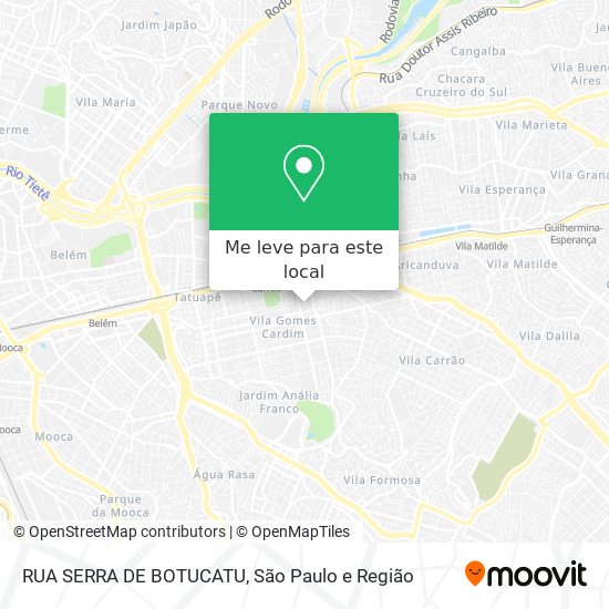 RUA SERRA DE BOTUCATU mapa