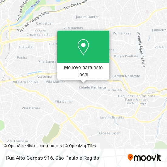 Rua Alto Garças 916 mapa