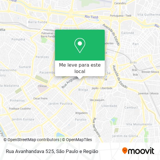 Rua Avanhandava 525 mapa