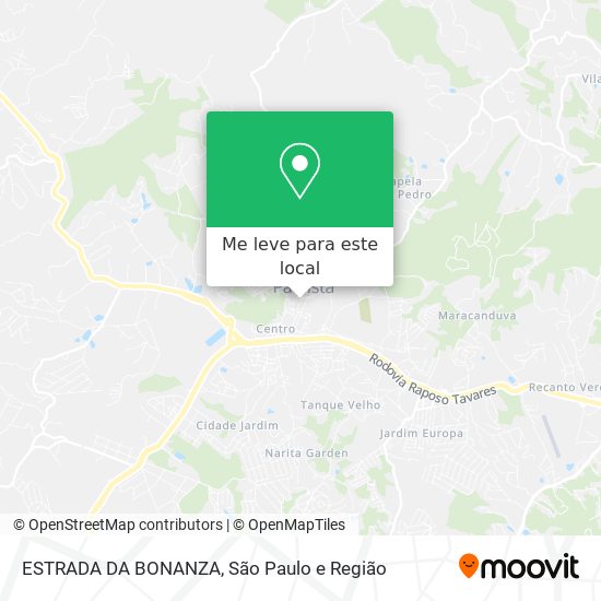 ESTRADA DA BONANZA mapa