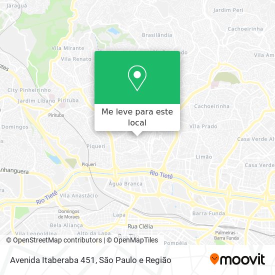 Avenida Itaberaba 451 mapa
