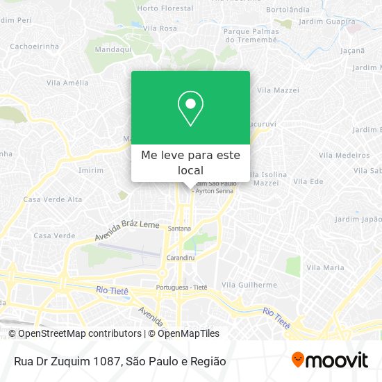 Rua Dr  Zuquim 1087 mapa