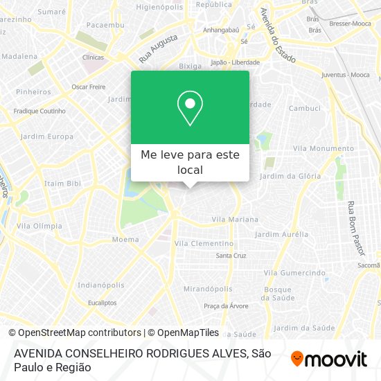 AVENIDA CONSELHEIRO RODRIGUES ALVES mapa