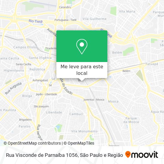 Rua Visconde de Parnaíba   1056 mapa