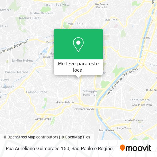 Rua Aureliano Guimarães 150 mapa