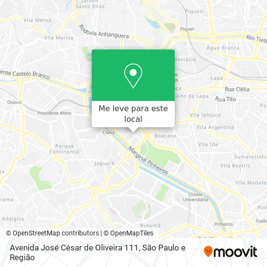 Avenida José César de Oliveira 111 mapa