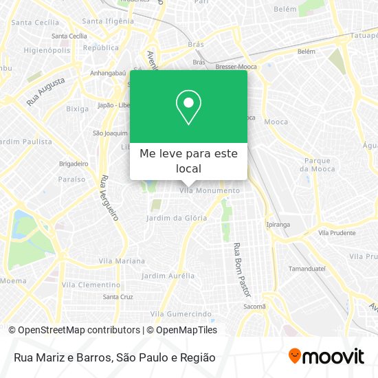 Rua Mariz e Barros mapa