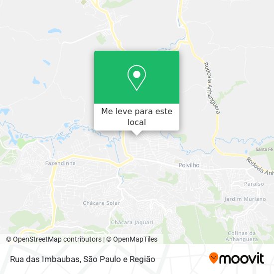 Rua das Imbaubas mapa