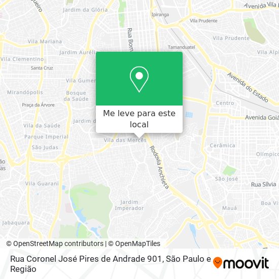 Rua Coronel José Pires de Andrade 901 mapa