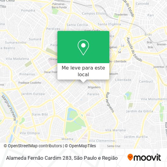 Alameda Fernão Cardim  283 mapa
