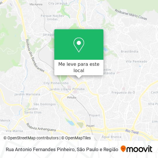 Rua Antonio Fernandes Pinheiro mapa