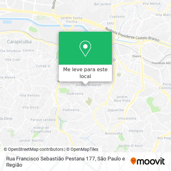 Rua Francisco Sebastião Pestana 177 mapa