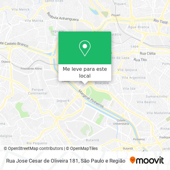 Rua Jose Cesar de Oliveira  181 mapa