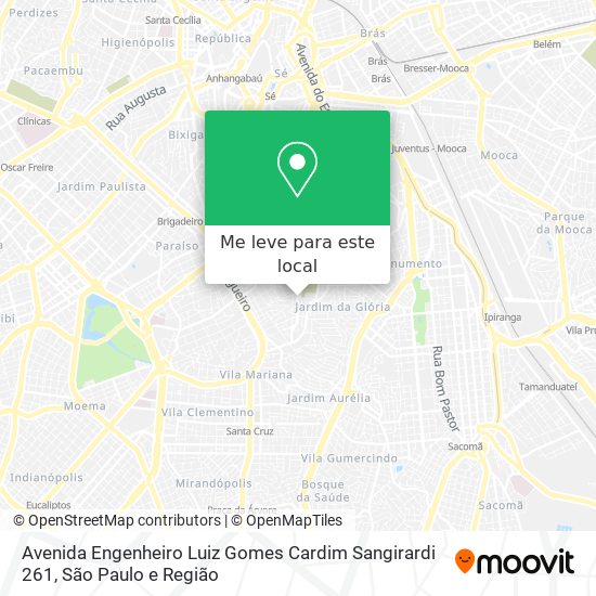 Avenida Engenheiro Luiz Gomes Cardim Sangirardi 261 mapa