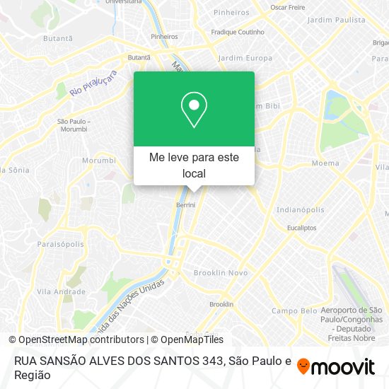 RUA SANSÃO ALVES DOS SANTOS 343 mapa