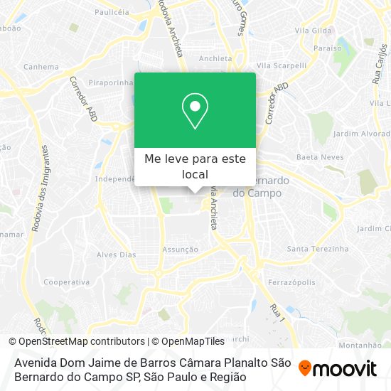 Avenida Dom Jaime de Barros Câmara   Planalto   São Bernardo do Campo   SP mapa