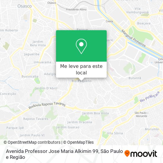 Avenida Professor Jose Maria Alkimin 99 mapa