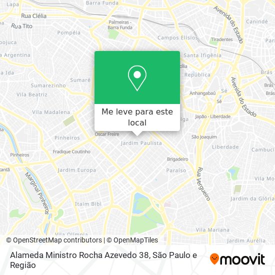 Alameda Ministro Rocha Azevedo 38 mapa