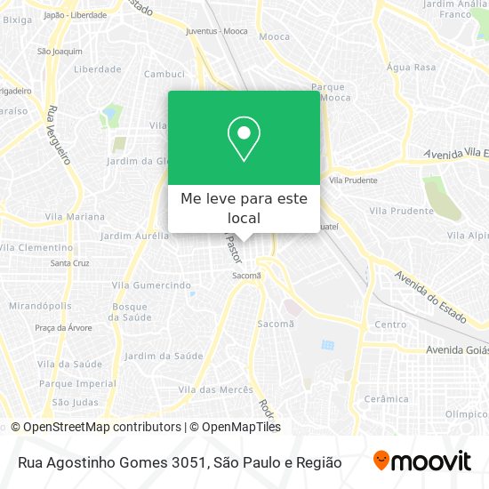 Rua Agostinho Gomes  3051 mapa