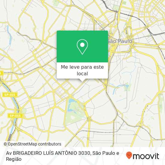 Av BRIGADEIRO LUÍS ANTÔNIO 3030 mapa