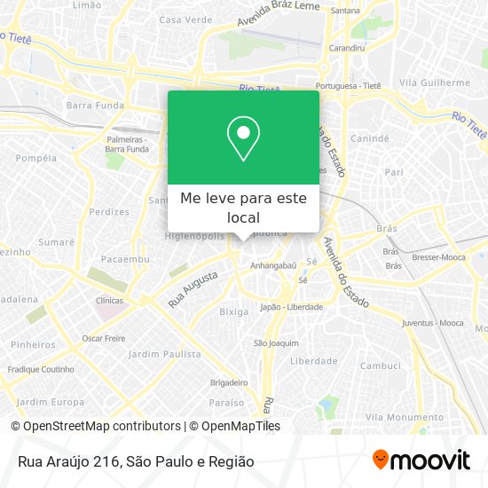 Rua Araújo 216 mapa