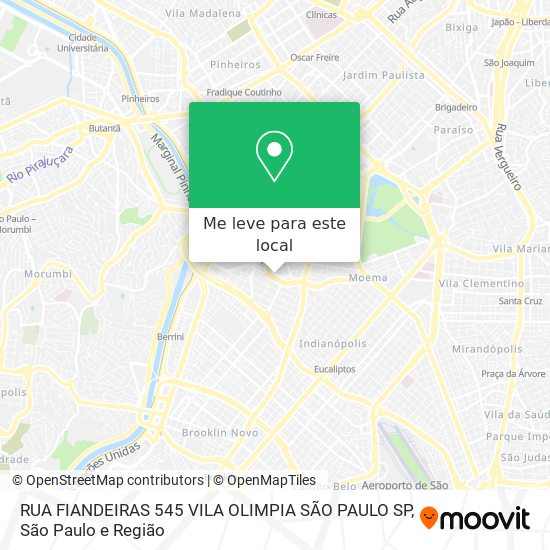 RUA FIANDEIRAS 545  VILA OLIMPIA  SÃO PAULO SP mapa