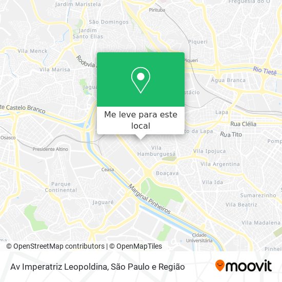 Av  Imperatriz Leopoldina mapa