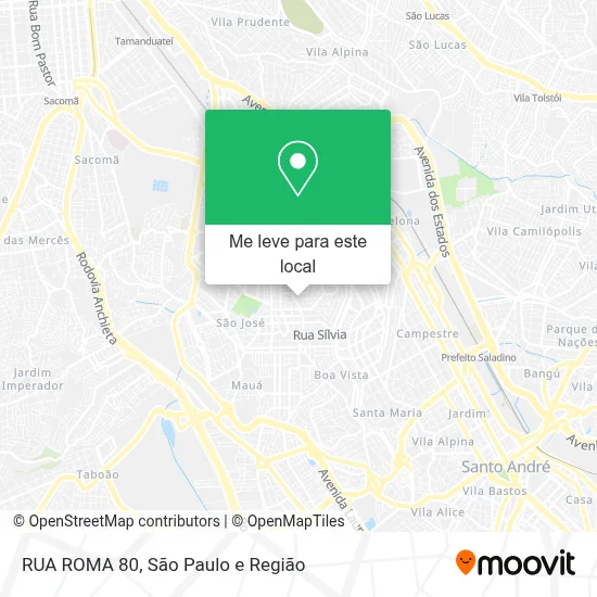 RUA ROMA 80 mapa