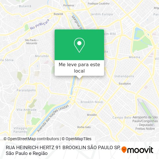 RUA HEINRICH HERTZ  91 BROOKLIN  SÃO PAULO SP mapa