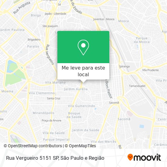 Rua Vergueiro  5151   SP mapa