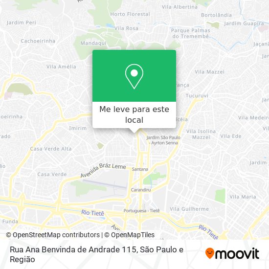 Rua Ana Benvinda de Andrade 115 mapa