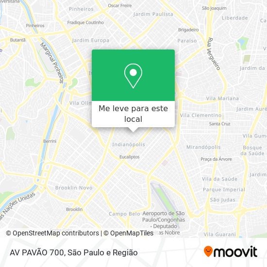 AV PAVÃO 700 mapa