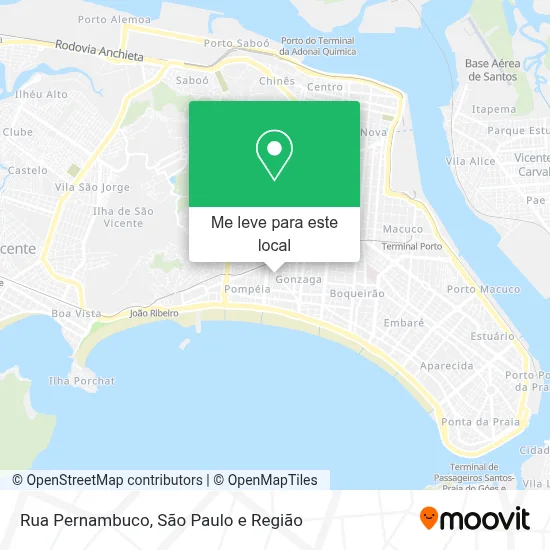 Rua Pernambuco mapa