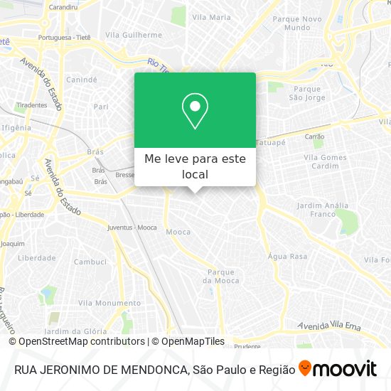 RUA JERONIMO DE MENDONCA mapa