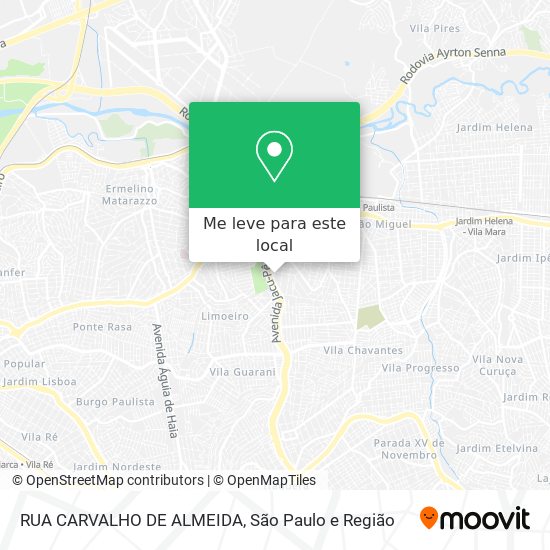 RUA CARVALHO DE ALMEIDA mapa