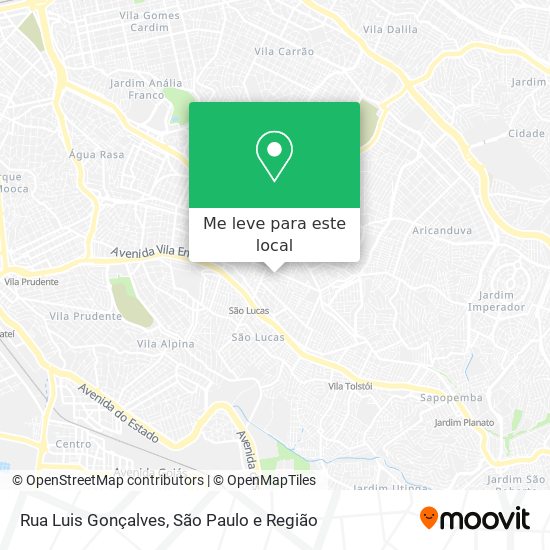 Rua Luis Gonçalves mapa