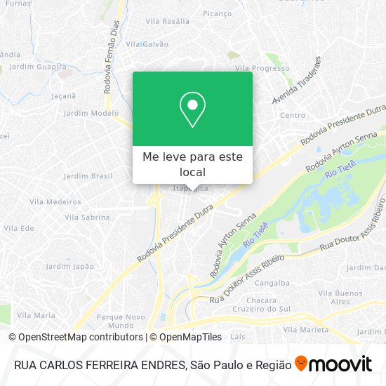 RUA CARLOS FERREIRA ENDRES mapa