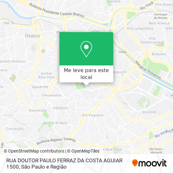 RUA DOUTOR PAULO FERRAZ DA COSTA AGUIAR 1500 mapa