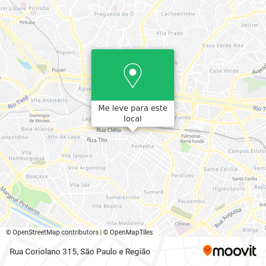 Rua Coriolano 315 mapa