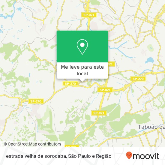 estrada velha de sorocaba mapa