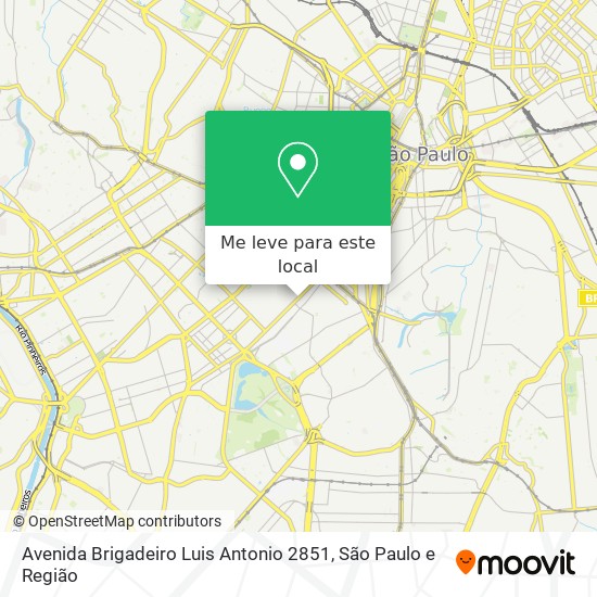 Avenida Brigadeiro Luis Antonio 2851 mapa