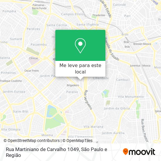 Rua Martiniano de Carvalho 1049 mapa
