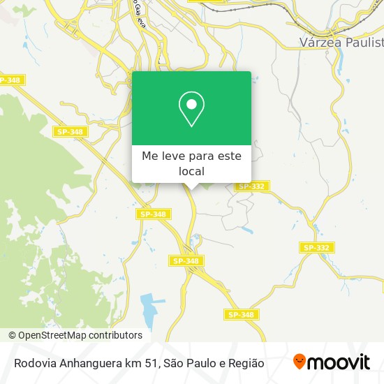 Rodovia Anhanguera km 51 mapa