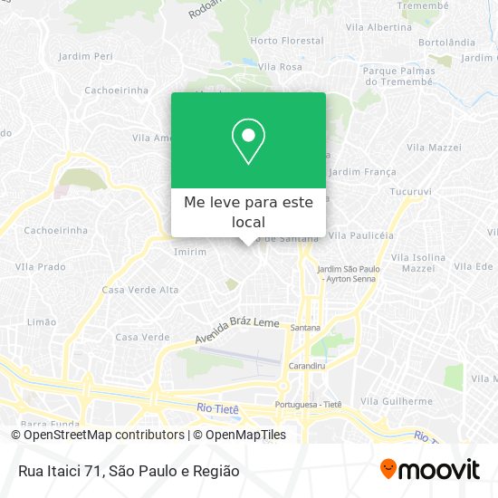 Rua Itaici  71 mapa