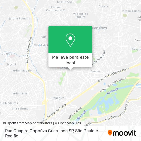 Rua Guapira Gopoúva  Guarulhos   SP mapa
