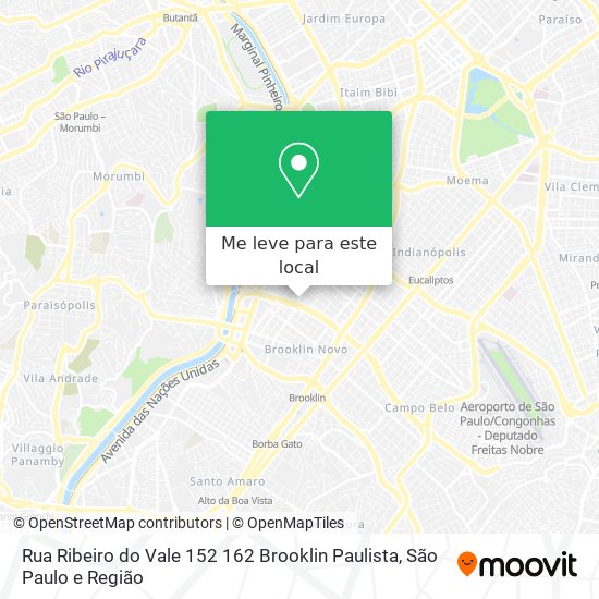 Rua Ribeiro do Vale  152 162   Brooklin Paulista mapa